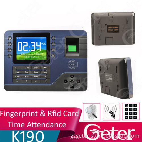 Fingerprint time attendance/recorder with power Backup battery TCP/IP USB host/ client and access controller